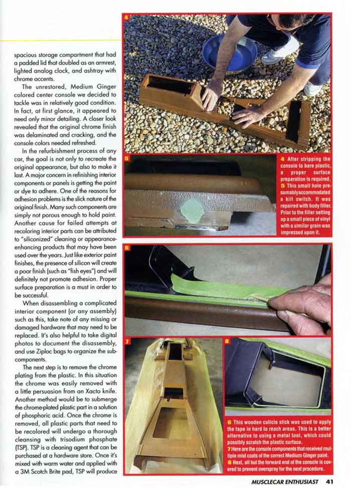 Refurbishing a Mustang Center Console Page 2