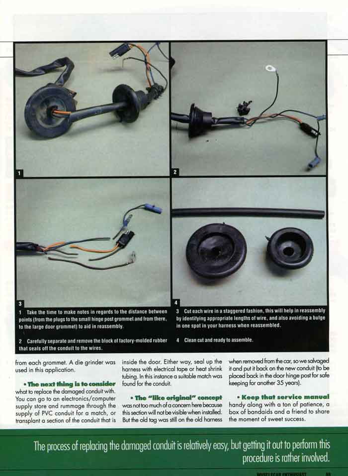 Replacing the Electrical Conduit for the Door Light and Speaker Wiring Page 2