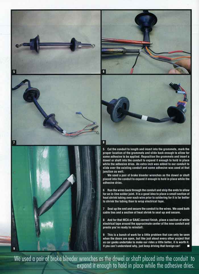 Replacing the Electrical Conduit for the Door Light and Speaker Wiring Page 3