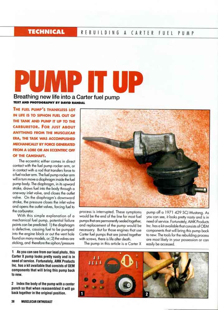 Breathing New Life into a Carter Fuel Pump Page 1